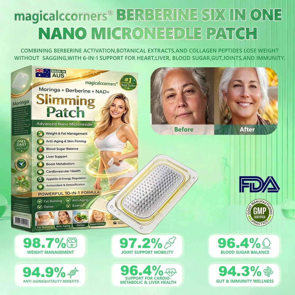 magicalccorners® Berberine Slimming Microneedle Patch | 10-in-1 Weight Management Support