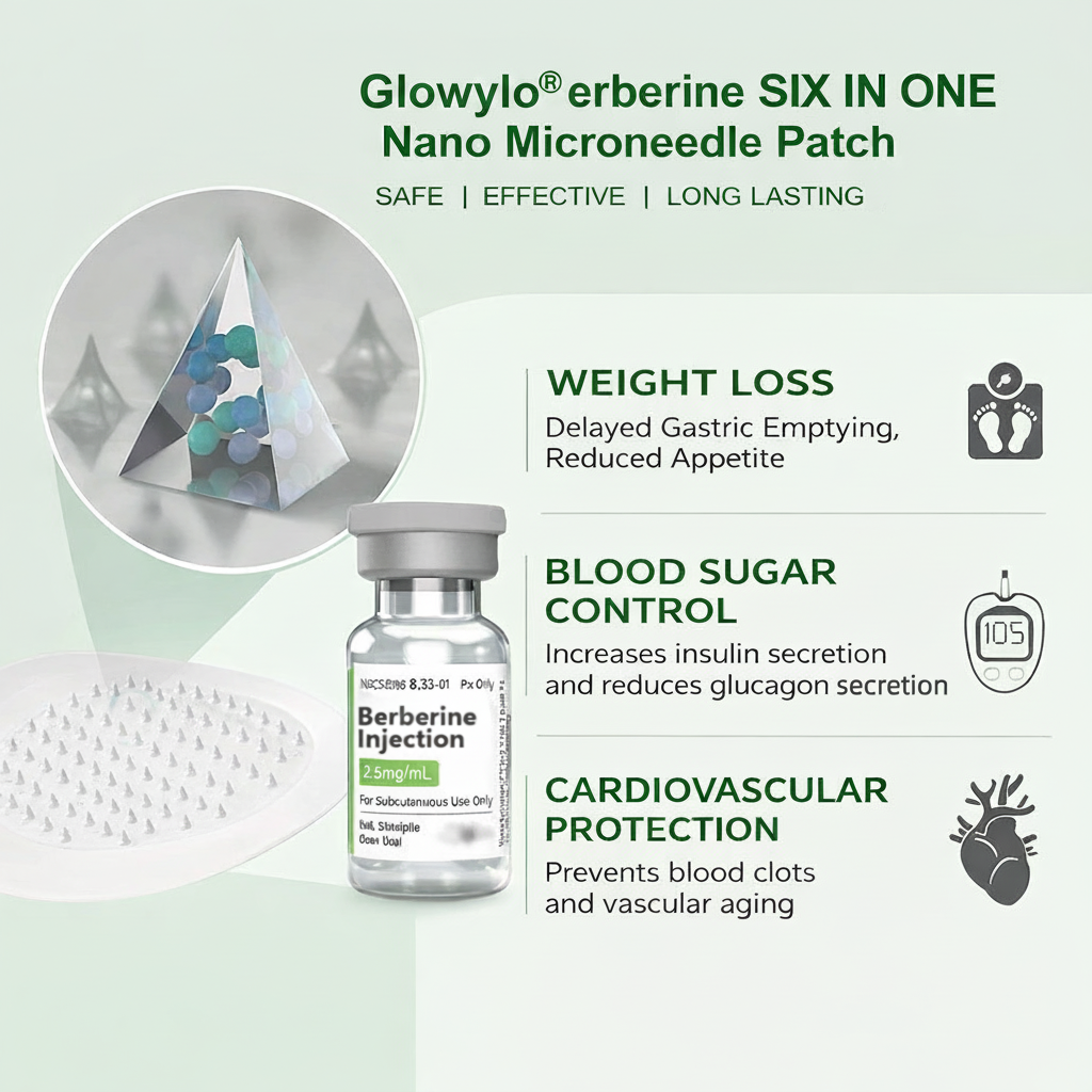 Glowylo® Berberine Slimming Microneedle Patch | 10-in-1 Weight Management Support
