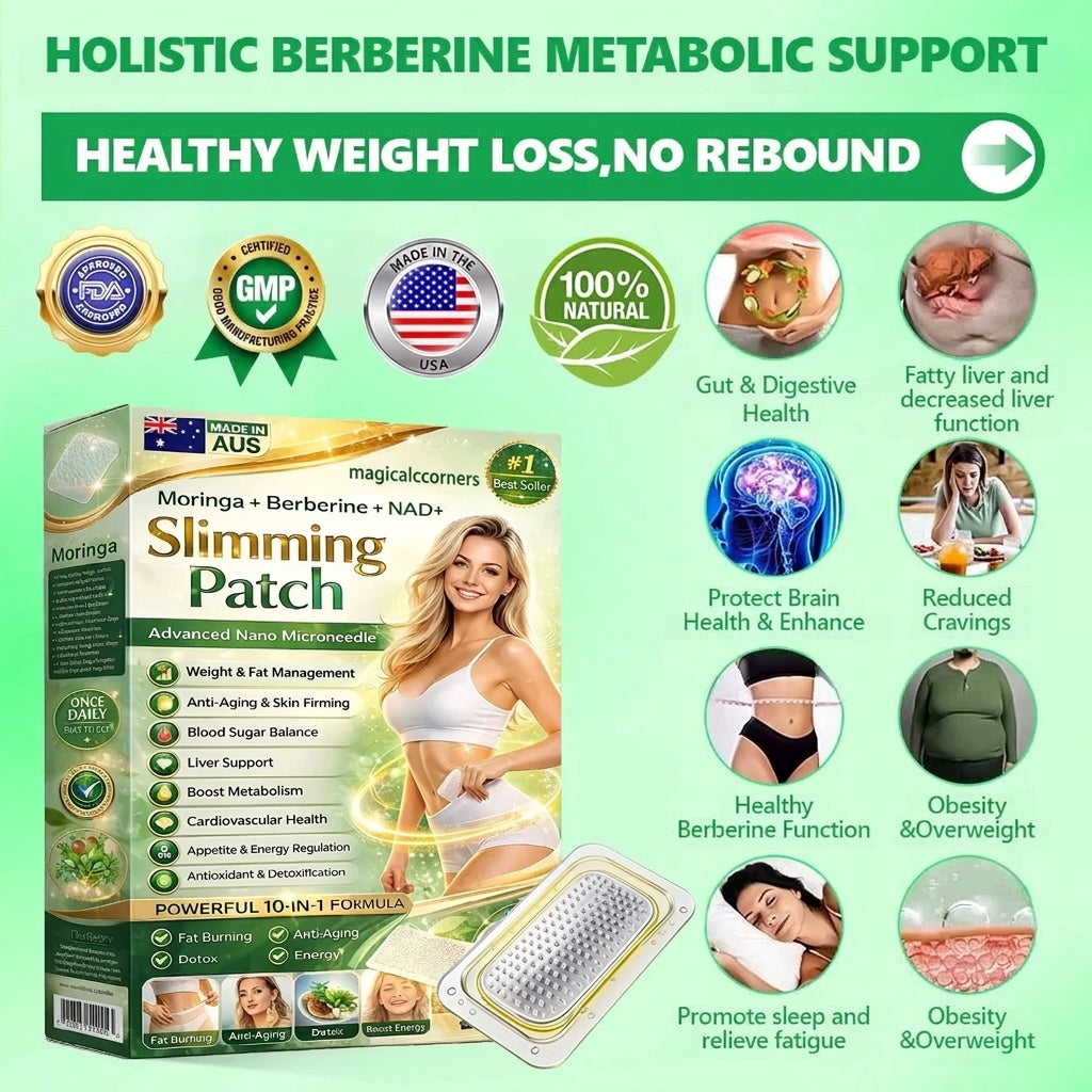 magicalccorners® Berberine Slimming Microneedle Patch | 10-in-1 Weight Management Support