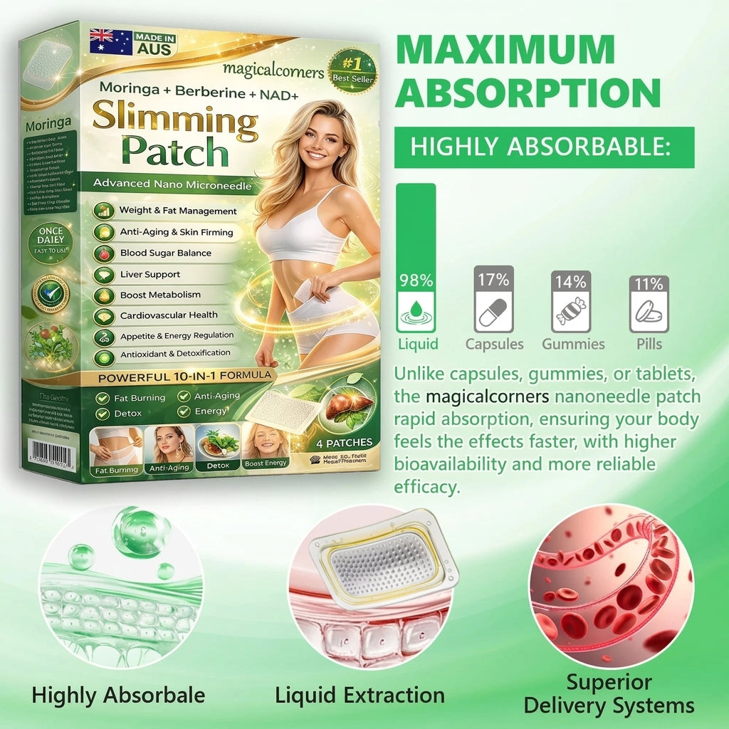 magicalccorners® Berberine Slimming Microneedle Patch | 10-in-1 Weight Management Support