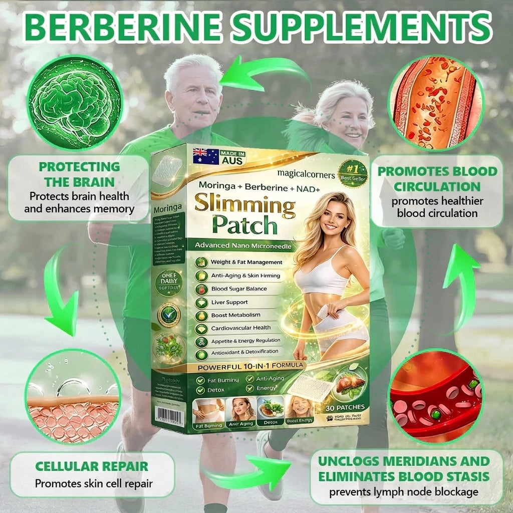 magicalccorners® Berberine Slimming Microneedle Patch | 10-in-1 Weight Management Support