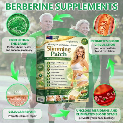 magicalccorners® Berberine Slimming Microneedle Patch | 10-in-1 Weight Management Support