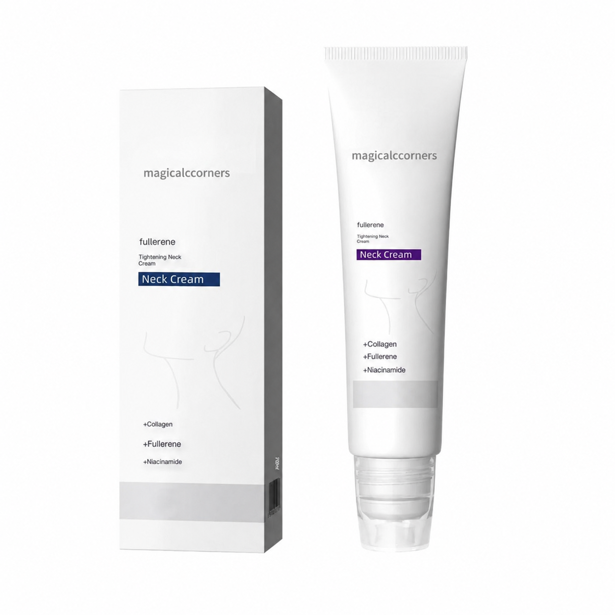 Roller Massage Neck Cream 🧴 Collagen & Hyaluronic Acid | Firms Neck, Reduces Wrinkles & Double Chin