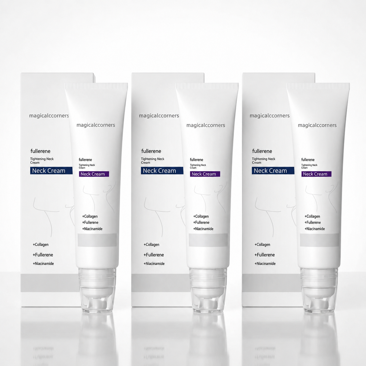 Roller Massage Neck Cream 🧴 Collagen & Hyaluronic Acid | Firms Neck, Reduces Wrinkles & Double Chin