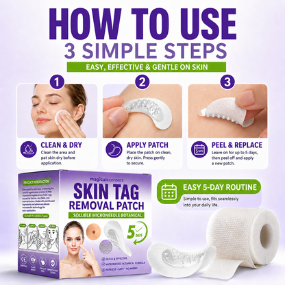MicroNeedle Botanic Skin Tag Removal Patch