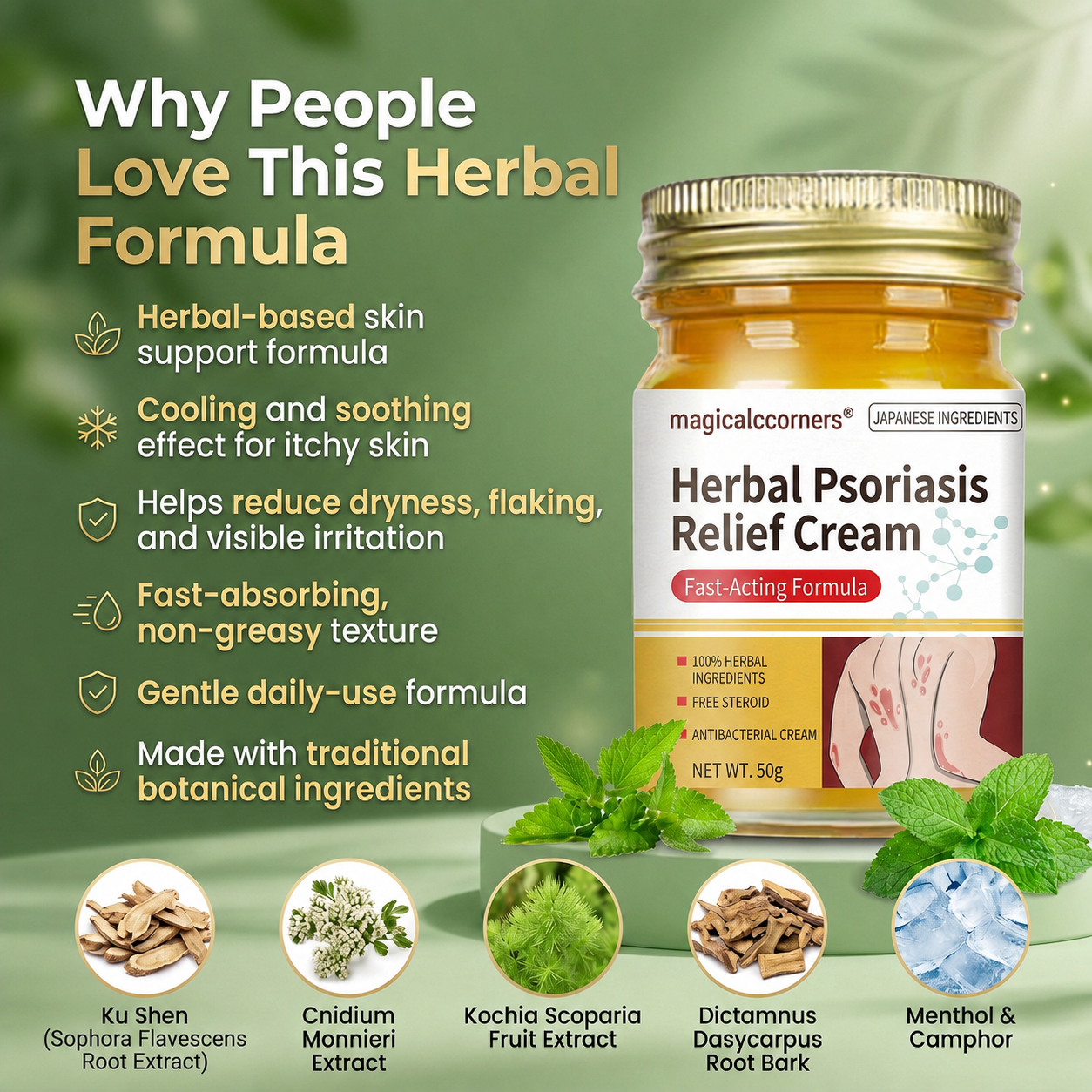 Herbal Psoriasis & Eczema Relief Skin Cream