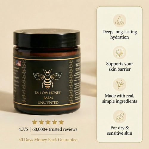 Natural Organic Tallow Honey Moisturizing Balm