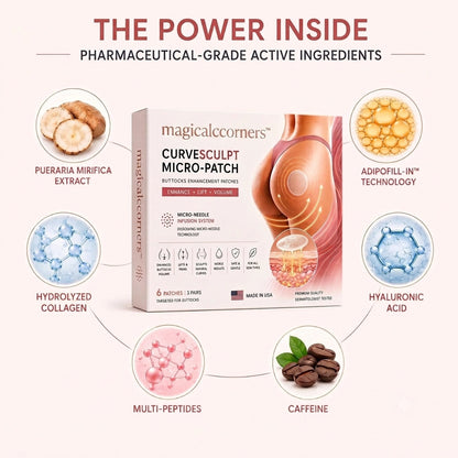 magicalccorners™ CurveSculpt Micro-Patch ✦ Sculpt • Firm • Smooth Lower Body Curves ✦ Micro-Needle Infusion System