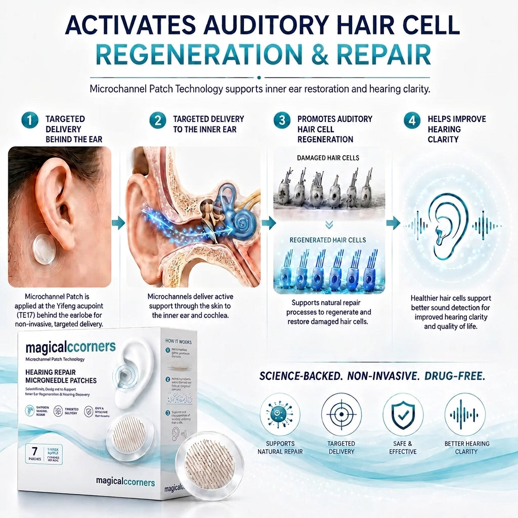magicalccorners™ HEARING SUPPORT MICRONEEDLE PATCHES